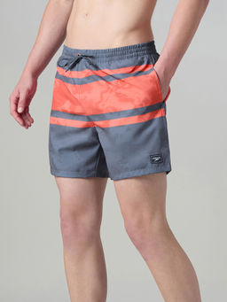 Speedo - Grey Men 4 Way Comfort Stretch Essential Printed Water Shorts