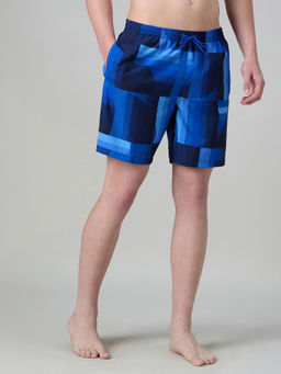 Speedo - Blue Men 4 Way Comfort Stretch Essential Printed Water Shorts