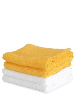 KOPA - Quick Dry 100% Cotton Soft Terry Towel -4Pc Hand Towel D'Ross Solid-Multi