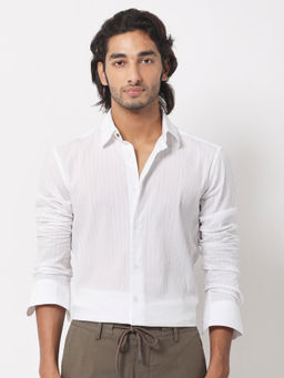 Rare Rabbit - Anemo Primary White Stripe Shirt