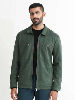 Rare Rabbit - Bax Primary Green Solid Jacket