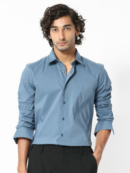 Rare Rabbit - Benedict Light Blue Solid Shirt