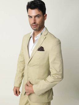 Rare Rabbit - Berzu Primary Lt. Green Solid Blazer