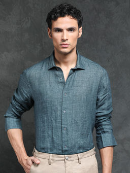 Rare Rabbit - Borium Primary Dark Green Solid Shirt