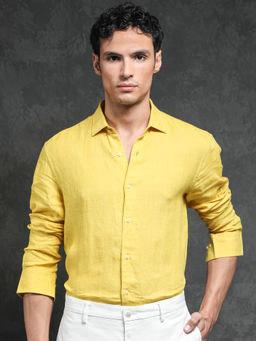 Rare Rabbit - Borium Primary Yellow Solid Shirt