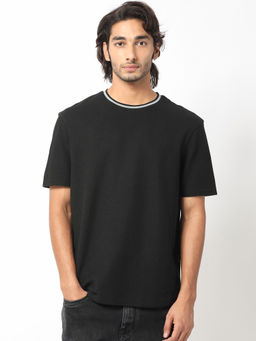 Rare Rabbit - Bueno Primary Black Solid T-Shirt