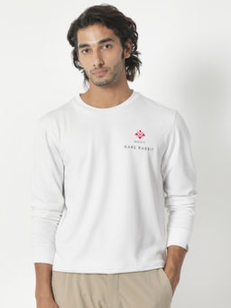 Rare Rabbit - Cerdon Primary White Solid Sweatshirt