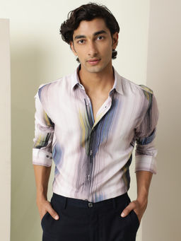 Rare Rabbit - Cosmoss Primary Off White Print Shirt