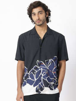 Rare Rabbit - Covek Primary Black Print Shirt