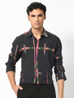 Rare Rabbit - Dale Primary Black Print Shirt