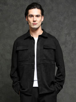 Rare Rabbit - Delk Primary Black Solid Jacket