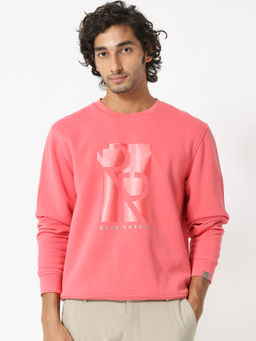 Rare Rabbit - Depth Primary Peach Graphic Sweatshirt