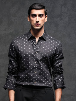 Rare Rabbit - Dimp Primary Black Print Shirt