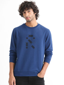 Rare Rabbit - Dunsto Primary Blue Graphic Sweatshirt