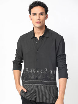 Rare Rabbit - Esco Primary Black Print Shirt