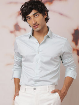 Rare Rabbit - Fay Pastel Green Solid Shirt