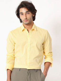 Rare Rabbit - Flees Primary Yellow Solid Shirt