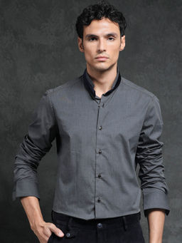 Rare Rabbit - Fritz Primary Grey Solid Shirt