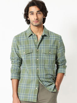 Rare Rabbit - Hadsten Primary Green Checks Shirt