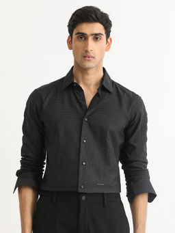 Rare Rabbit - Luxem Primary Black Solid Shirt