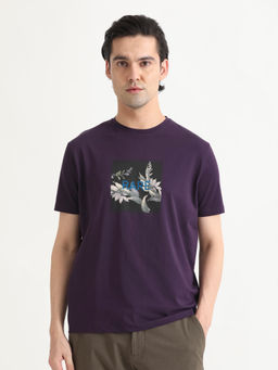 Rare Rabbit - Mant Primary Purple Graphic T-Shirt