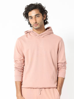 Rare Rabbit - Mile Primary Peach Solid Hoodie