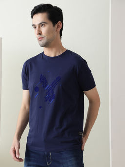 Rare Rabbit - Morph Primary Navy Blue Logo T-Shirt