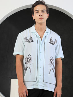 Rare Rabbit - Nicaro Primary Turquoise Print Shirt