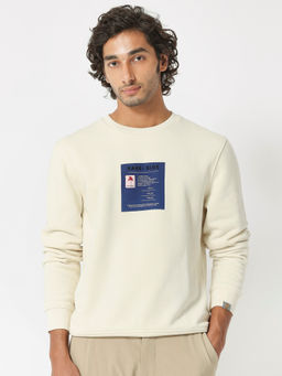 Rare Rabbit - Rong Primary Off White Printed Sweatshirt
