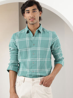 Rare Rabbit - Solan Primary Green Checks Shirt