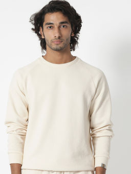 Rare Rabbit - Sven Light Beige Solid Sweatshirt