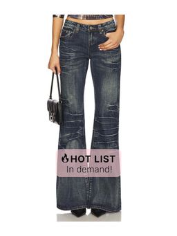 Jaded London - Extreme Blue Wash Flare Jeans