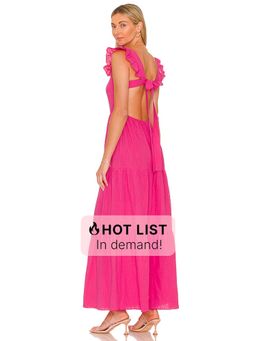 SNDYS - Peaches Linen Dress Pink