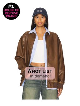 superdown - Ariel Faux Leather Bomber