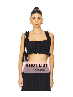 Weworewhat - Ruffle Button Crop Top