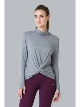 Van Heusen - Proactive Elite Women Anti Bacterial & Quick Dry Cropped T-Shirt - Odyssey Grey