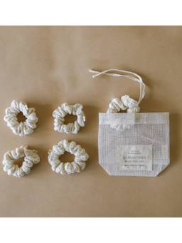 Akiiko - Beige Set of 5 Fyra Skinny Scrunchies