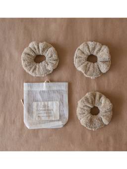 Akiiko - Beige Set of 3 Cloud Scrunchies