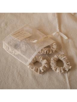 Akiiko - Beige Set of 6 Chantilly Scrunchies