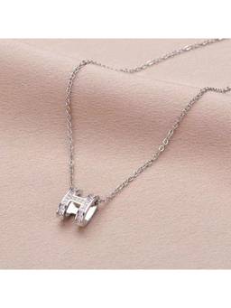 Scoup - White Initial 'h Pendant