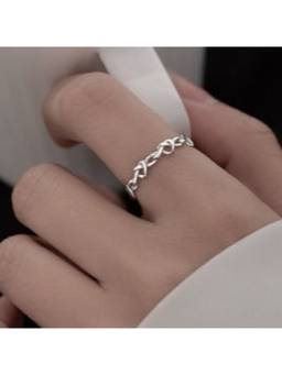 Scoup - Silver Colored Openwork Chain Ring