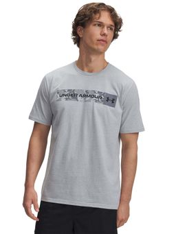Under Armour - Grey Men's Camo Chest Stripe T-Shirt