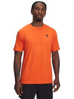 Under Armour - Orange Men's Project Rock Simple Branded T-Shirt