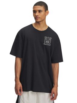 Under Armour - Black Men's Oversized Hoops Courtside T-Shirt