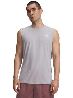 Under Armour - Grey Men's Icon Sleeveless T-Shirt