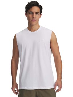 Under Armour - White Men's Icon Sleeveless T-Shirt