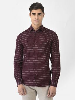 CRIMSOUNE CLUB - Men Maroon Shirt In Pure Cotton