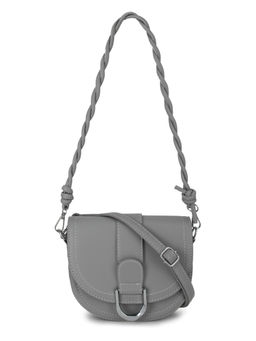 Kazo - Grey Solid Sling and Cross Bag (Free Size)