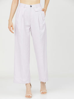 TOKYO TALKIES - Lavender Easy Wash Parallel Formal Trouser