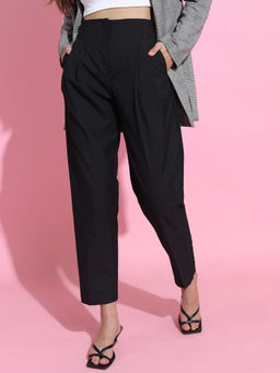 TOKYO TALKIES - Black Casual Trouser